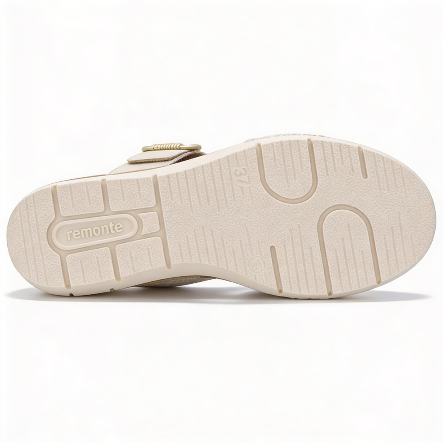 Remonte D2K57 Womens Cross Strap Sandals White/Gold
