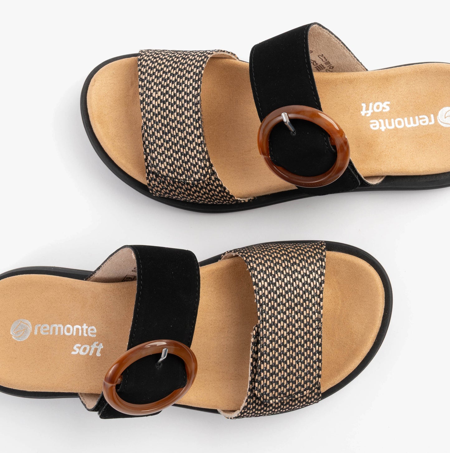 D2N51-03 Womens Sandals Black Combination