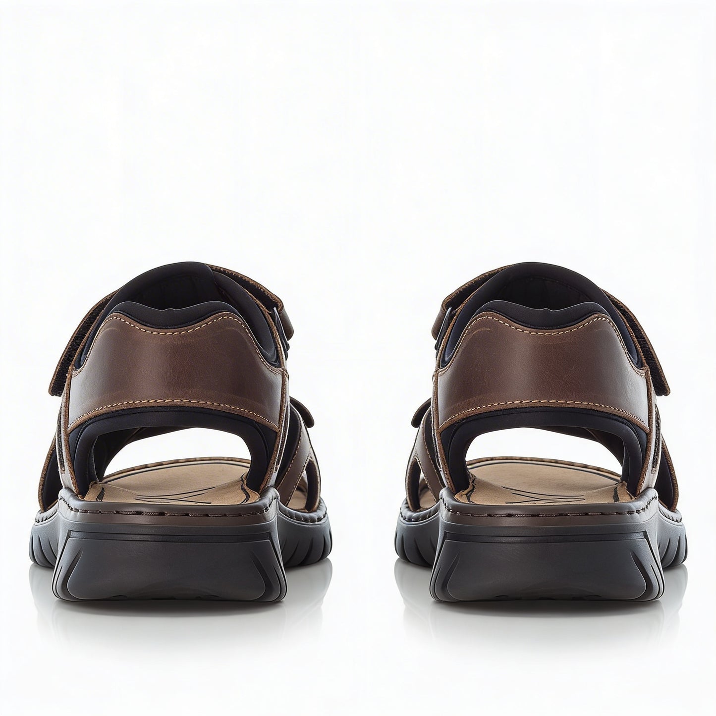 Rieker 26761 Mens Cross Strap Sandals Brown