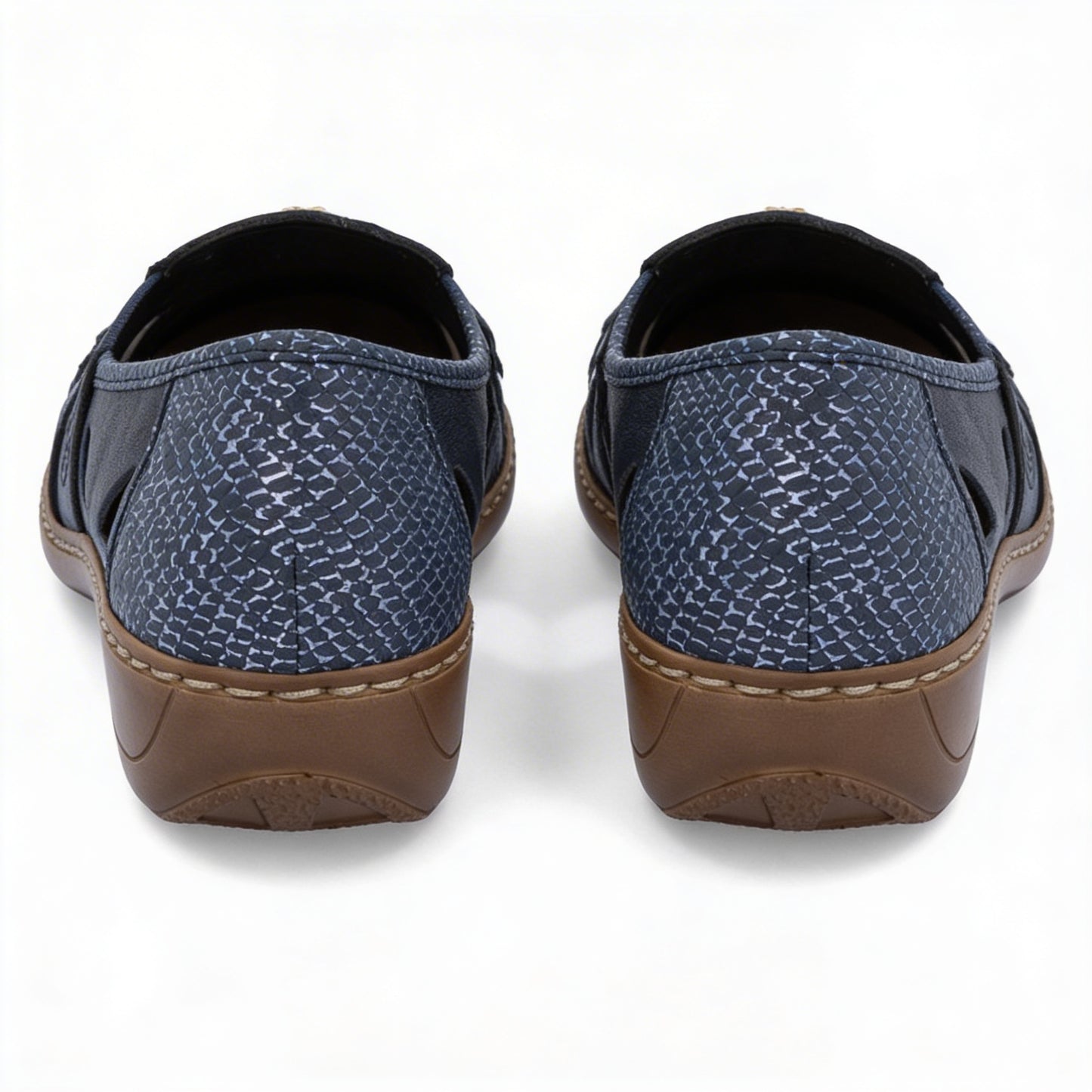 Rieker 41385 Womens Casual Shoes Blue