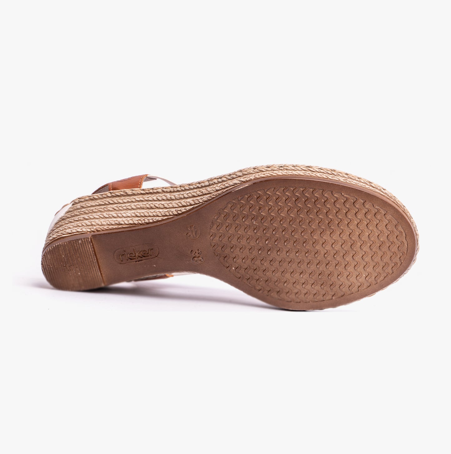 Rieker 624H6 Womens Cross Strap Sandals White
