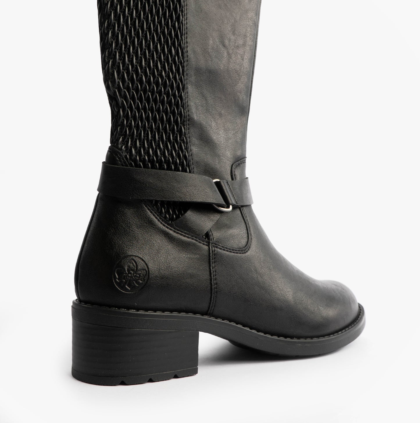 Womens Leather Tall Knee High Boots Black