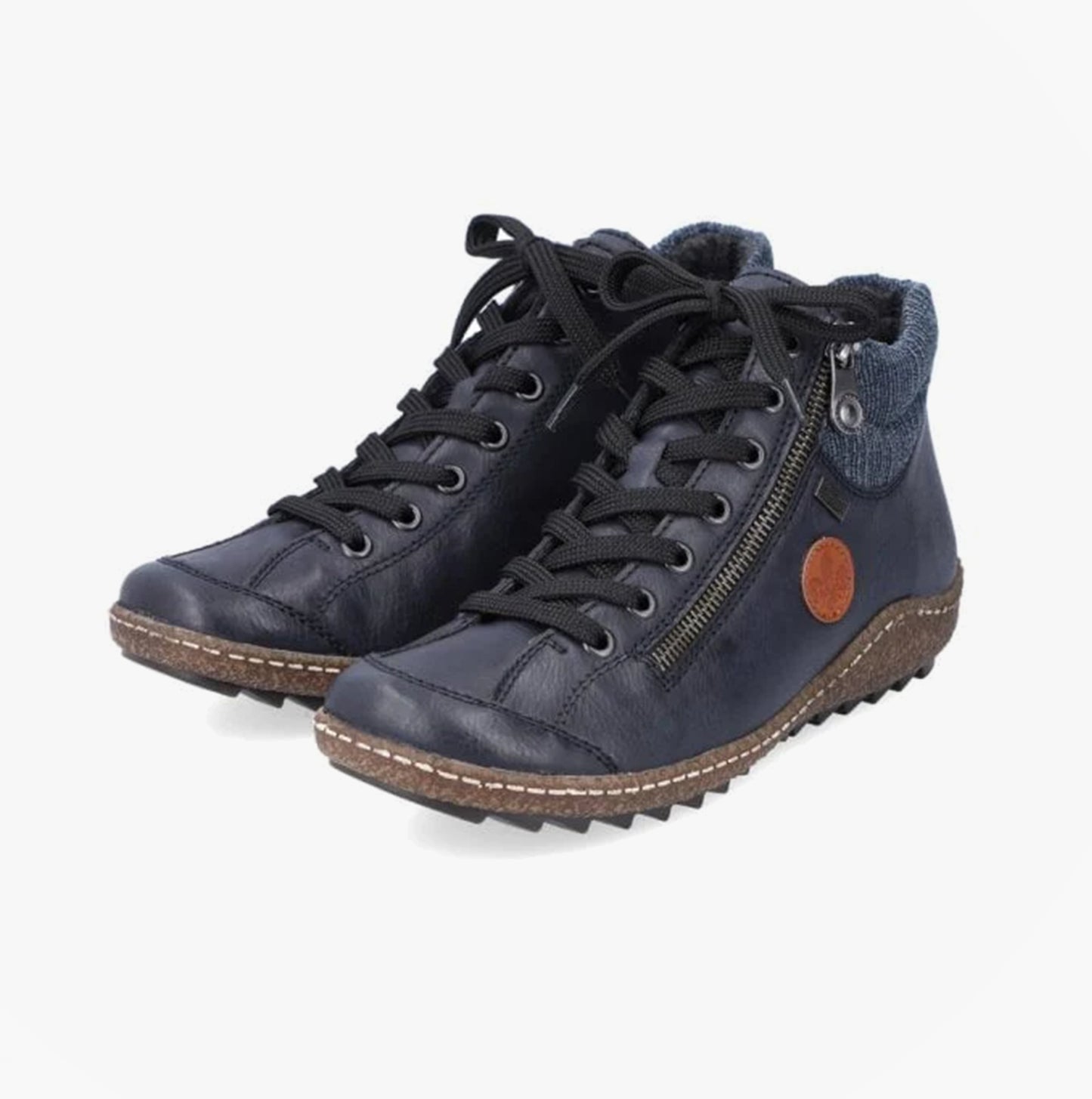 Rieker L7514-14 Womens Ankle Boots Blue