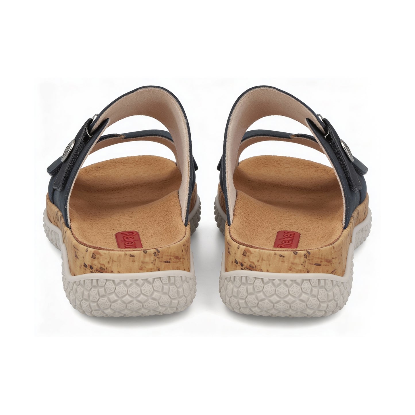 Rieker V0300 Womens Cross Strap Sandals Blue