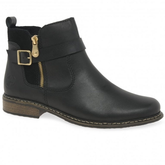 Z4959-00 Womens Leather Boots Black