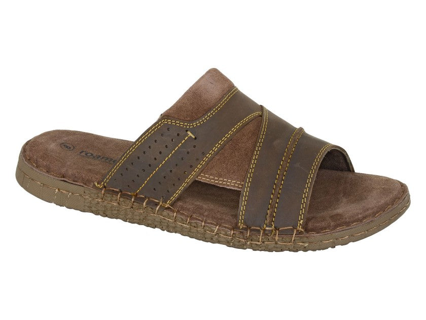 Roamers PETE Mens Comfort Sandals Brown
