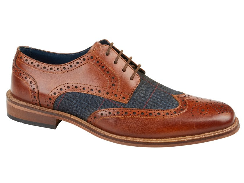 Mens 4 Eyelet Wing Brogue Oxford Tan