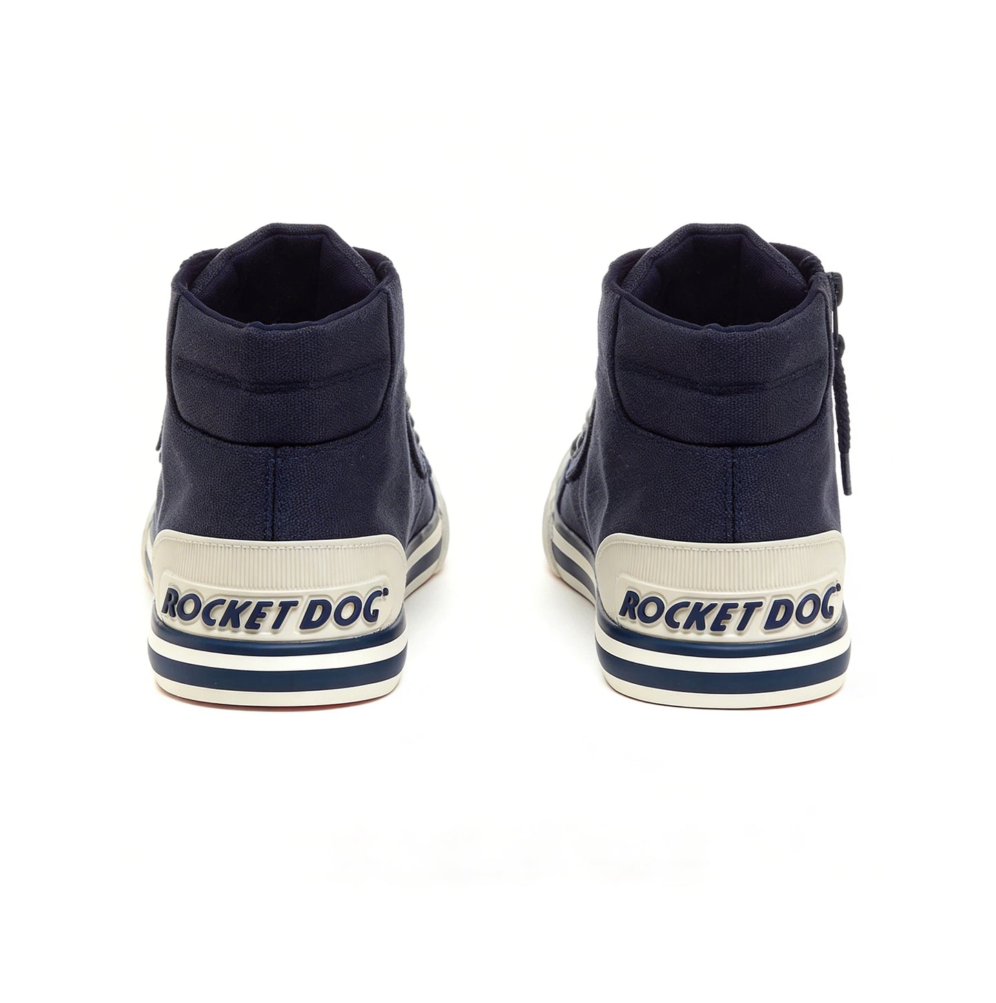 Rocket Dog JAZZIN HI 12A CANVAS Womens Hi-Top Trainers Navy