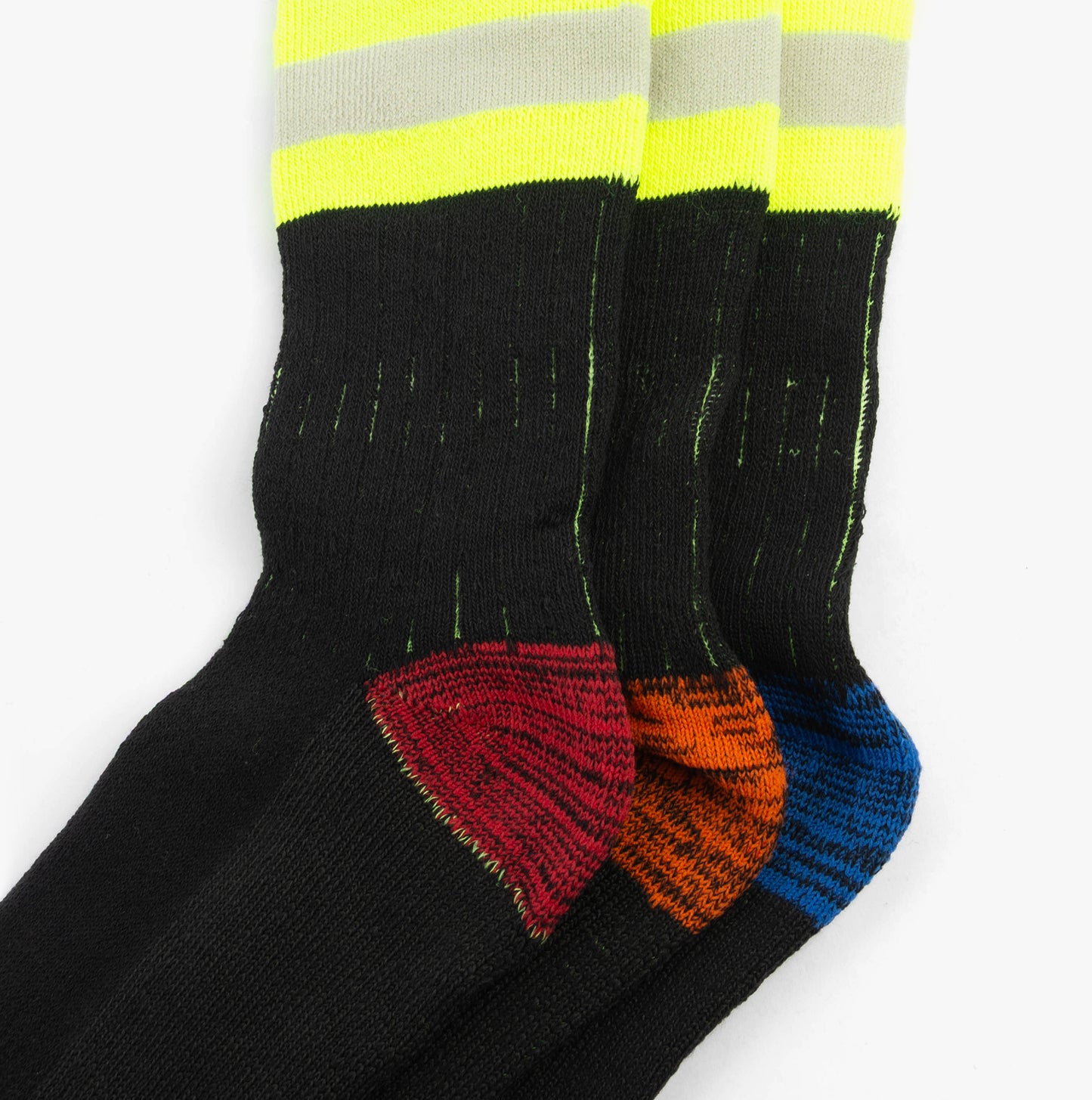 STB HIGHVIZ Mens 3 Pack Socks Multi UK 6-11