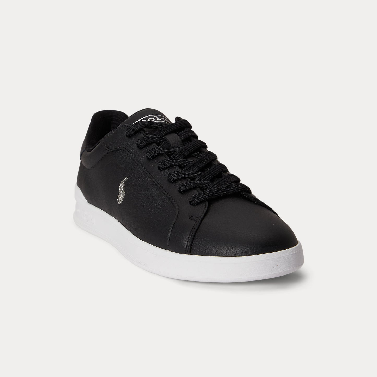 Polo Ralph Lauren HRT CRT II Mens Court Trainers Black/Silver