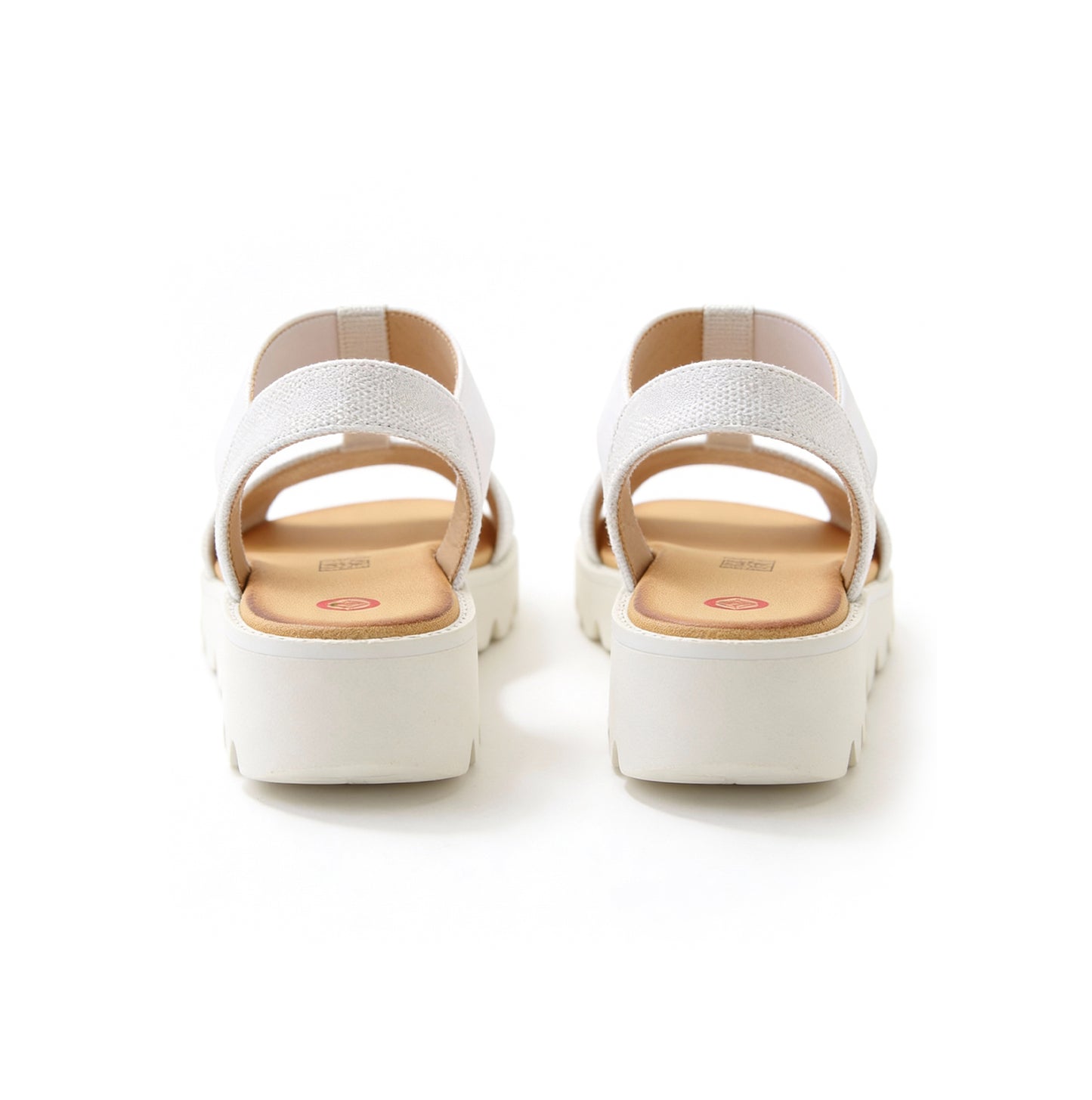 Heavenly Feet RITZ SHIMMER Womens Slingback Sandals White/Silver