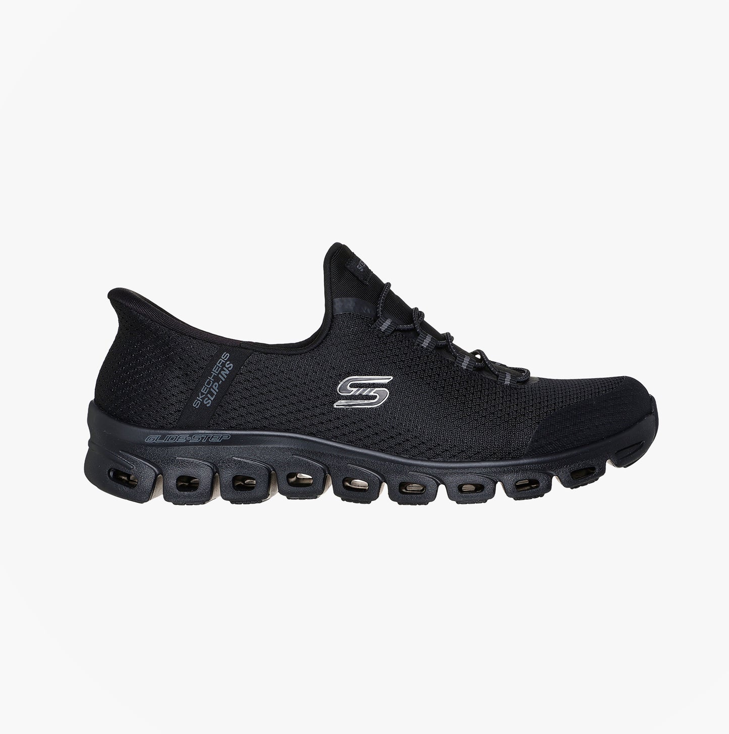 Skechers 104547/BBK GLIDE-STEP - PURSUIT Womens Trainers Black