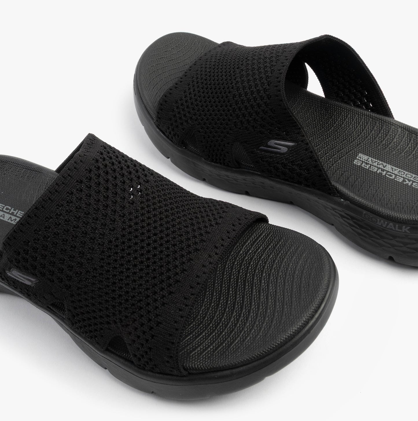 Skechers 141425/BBK GO WALK FLEX SANDAL - ELATION Womens Sandals Black