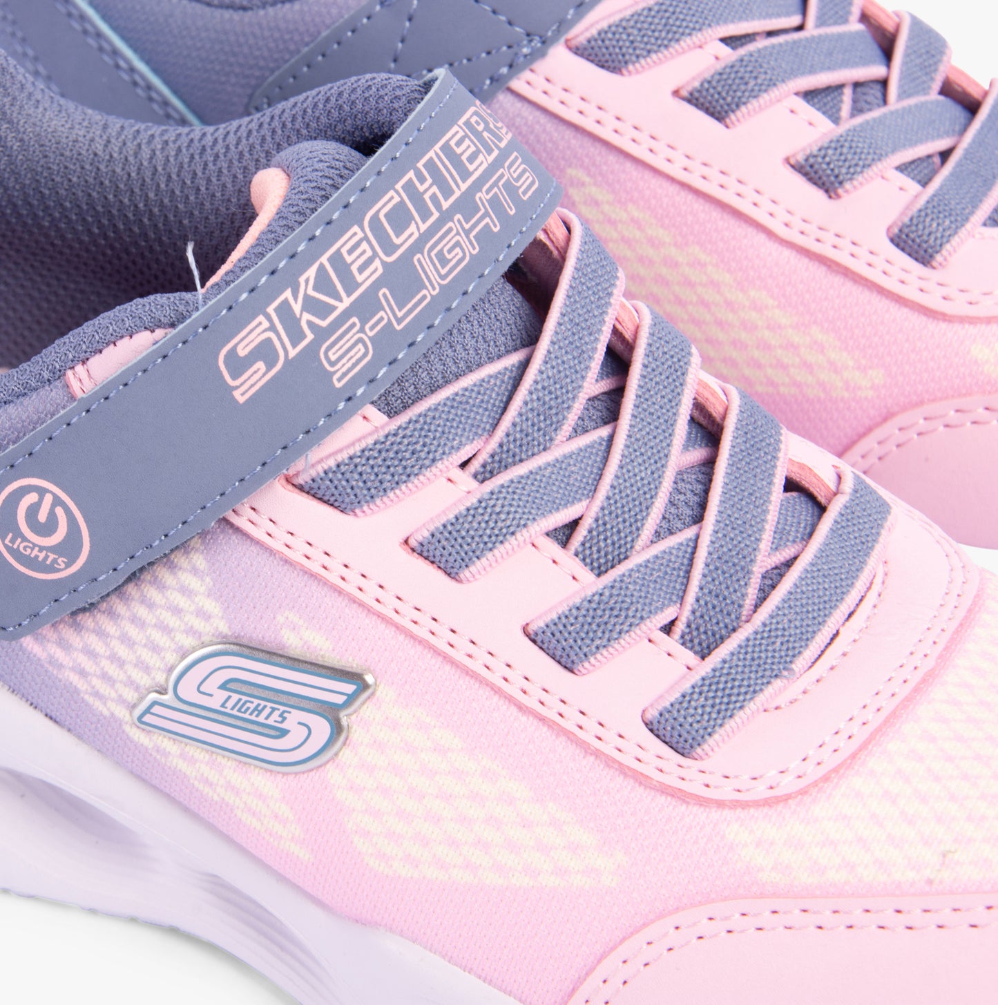 Skechers 303714L/GYLP SOLA GLOW - OMBRE DE Girls Trainers Gray/Light Pink