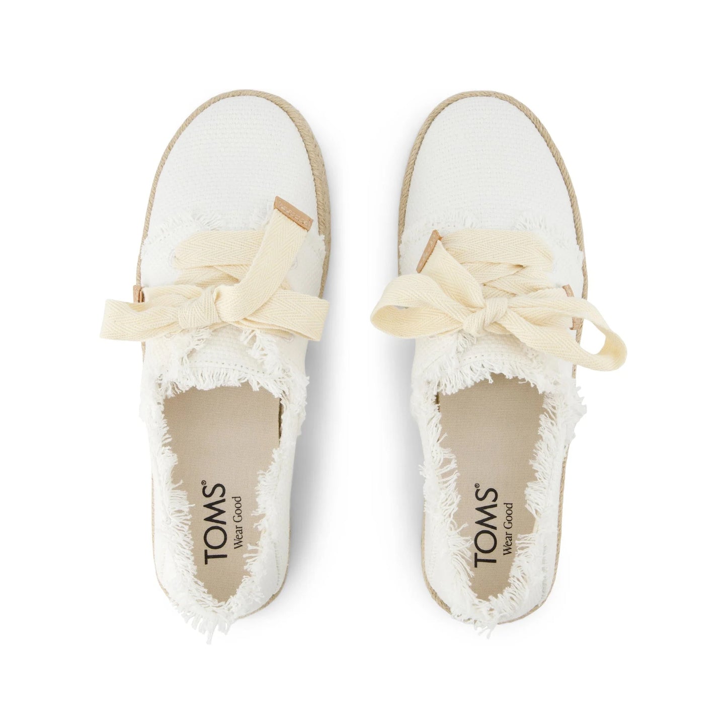 TOMS CAROLINA LACE UP Womens Espadrille Shoes White