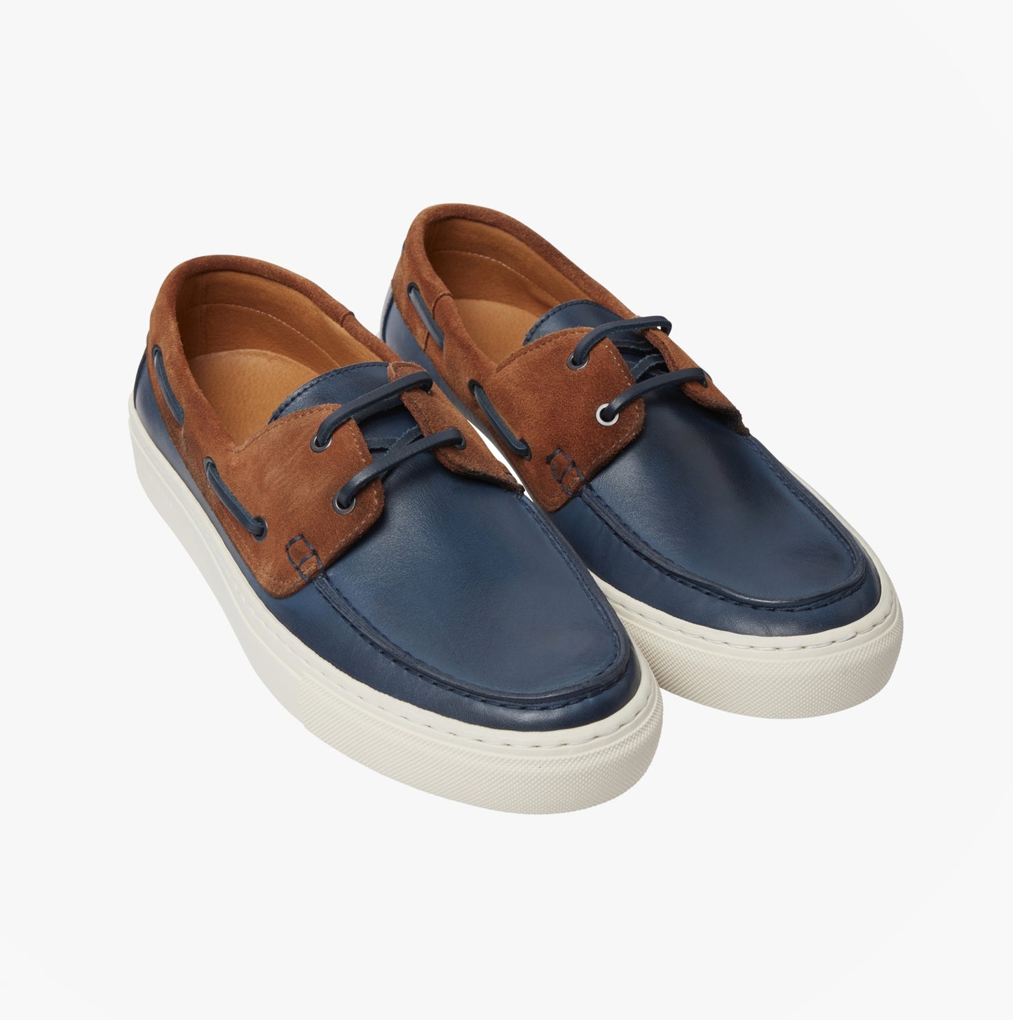 EUENB Mens Boat Shoes Navy
