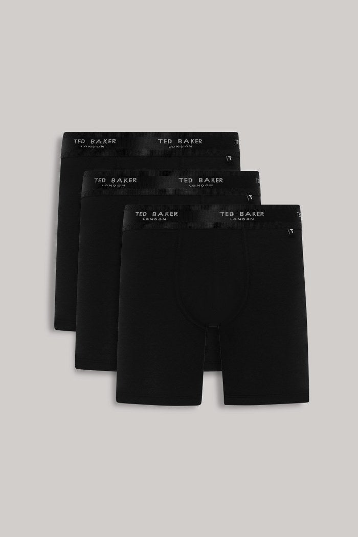 3-Pack Cotton Boxer Brief Mens Boxer Briefs Black
