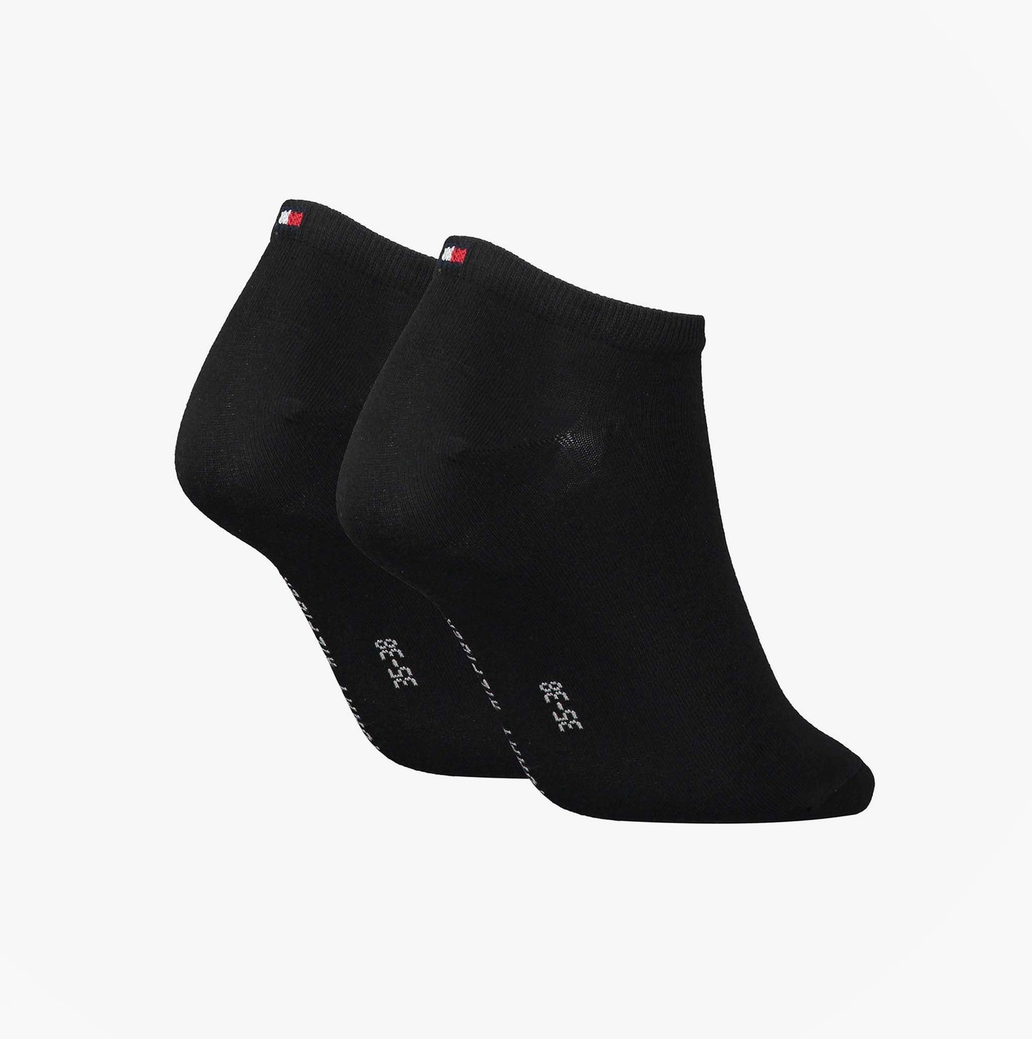 Tommy Hilfiger 2 Pack Trainer Womens Ankle Socks Black