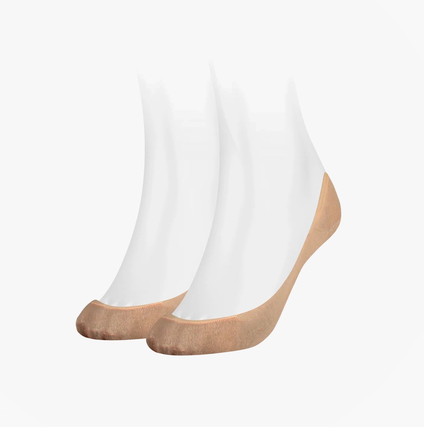 Tommy Hilfiger 2 Pack Womens Ballerina Socks Beige