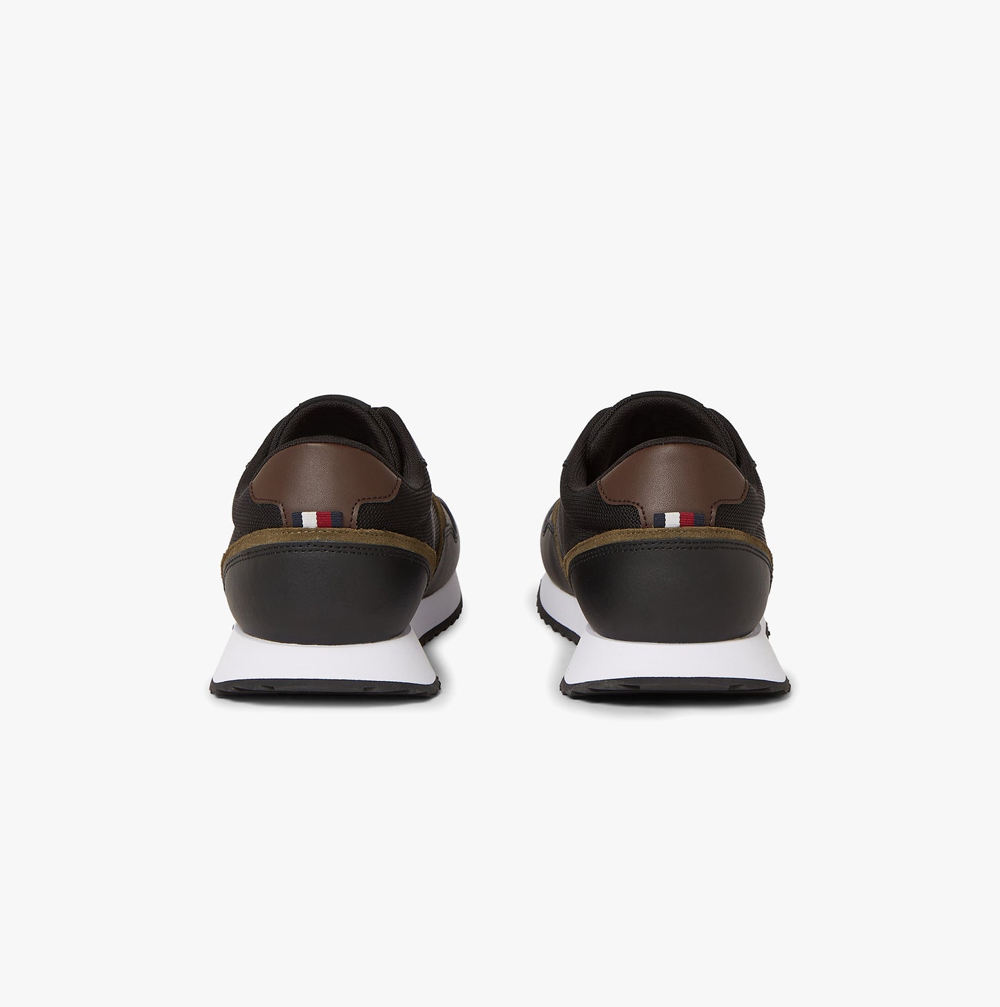 Tommy Hilfiger LEATHER SERRATED RUNNER Mens Trainers Black