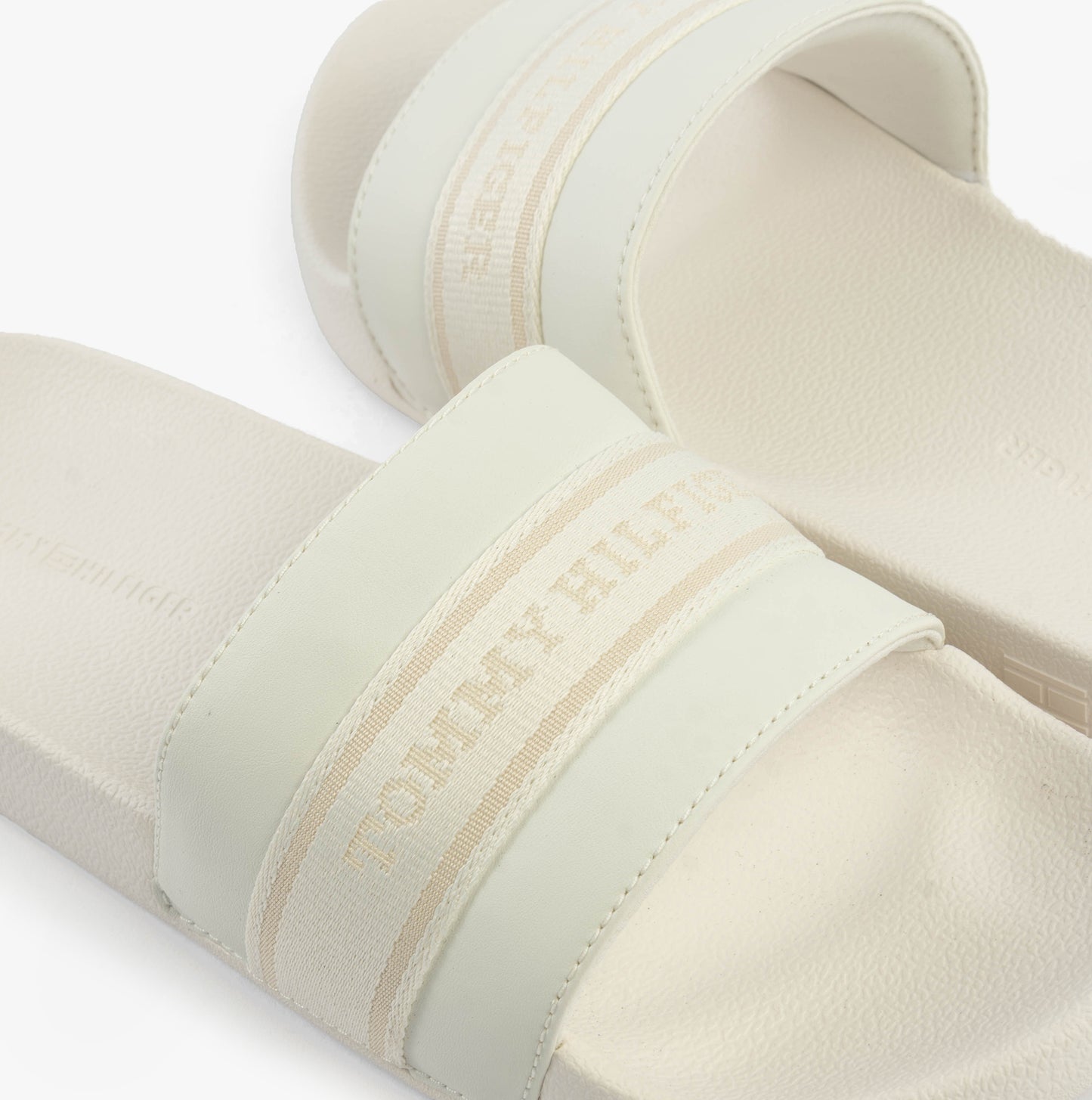 Tommy Hilfiger LOGO WEBBING Womens Slides Ecru
