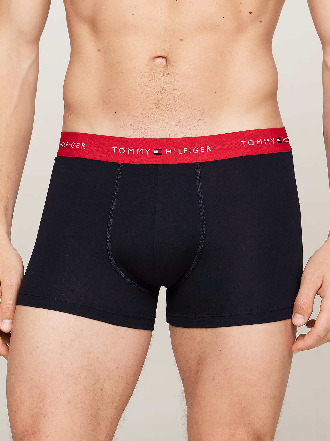 Tommy Hilfiger SIGNATURE COTTON Mens 3 Pack Trunks Navy