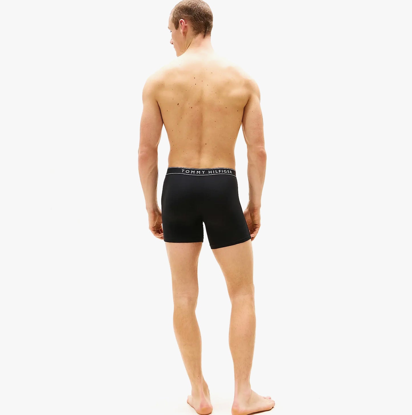 Tommy Hilfiger Mens 3 Pack Waistband Boxer Brief Black