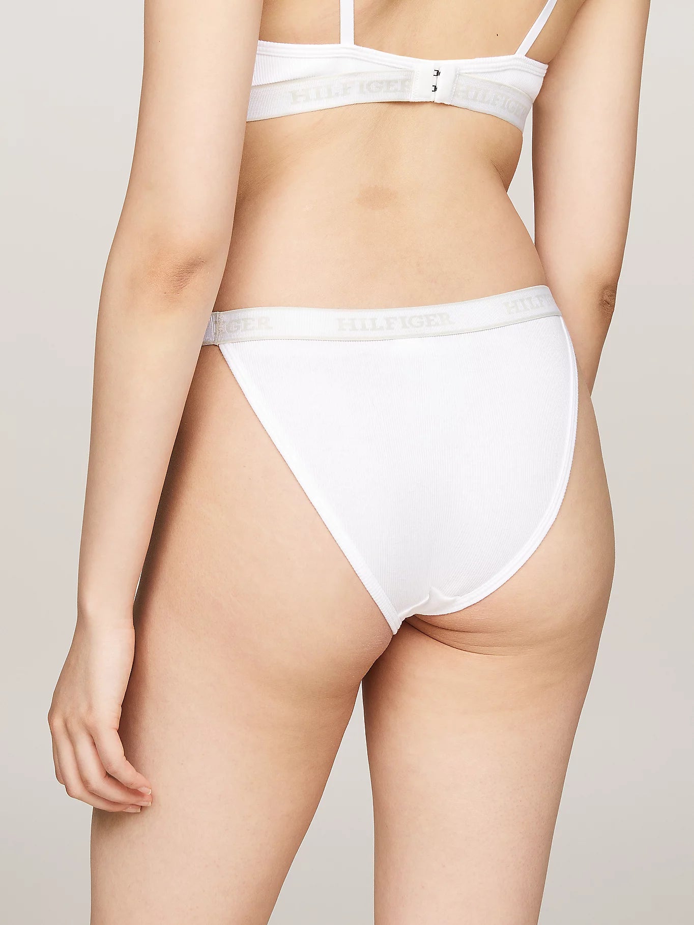 Tommy Hilfiger MONOTYPE Womens Tanga Bikini Briefs White