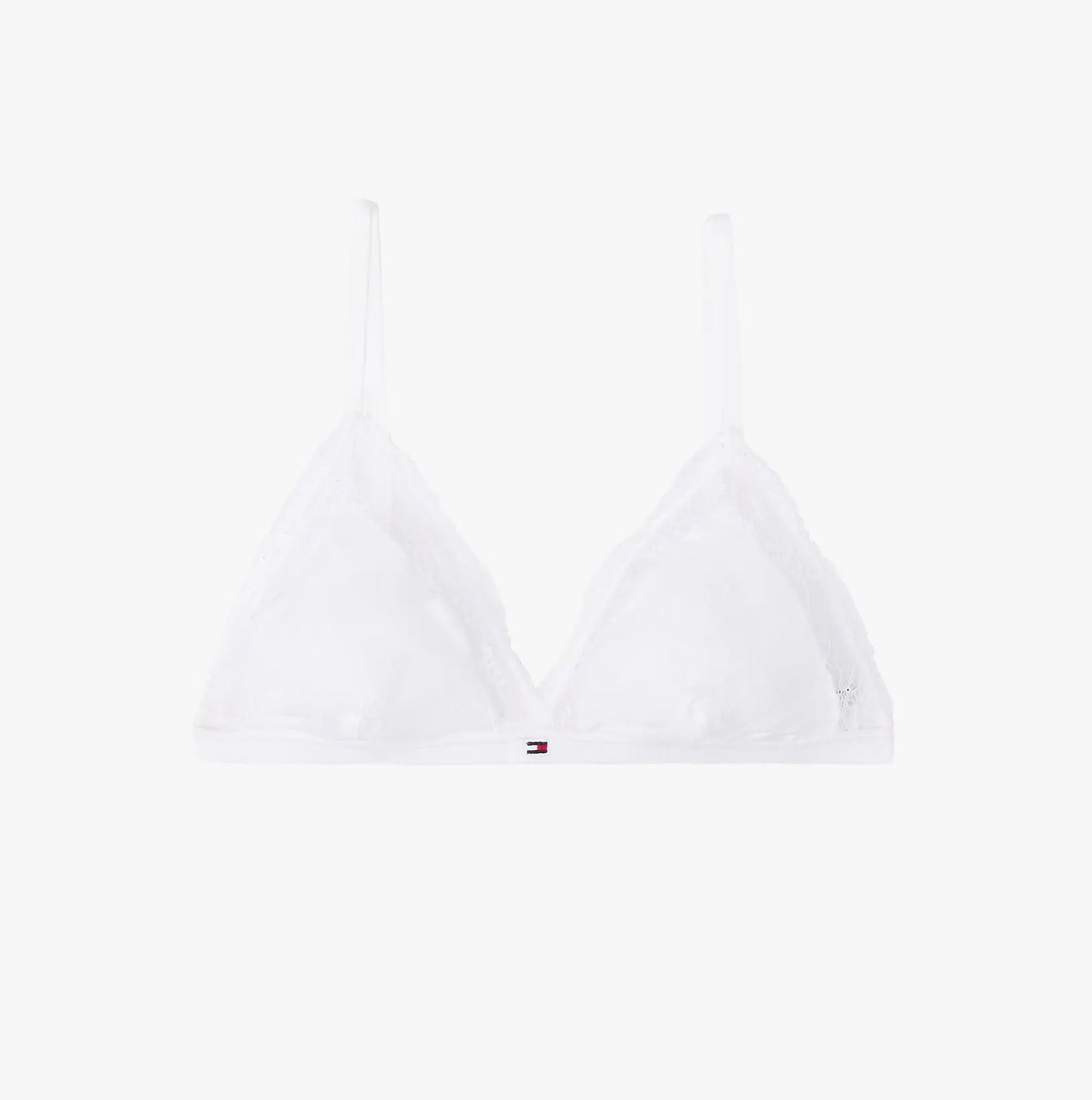 Tommy Hilfiger RIBBED Womens Unlined Triangle Bra White