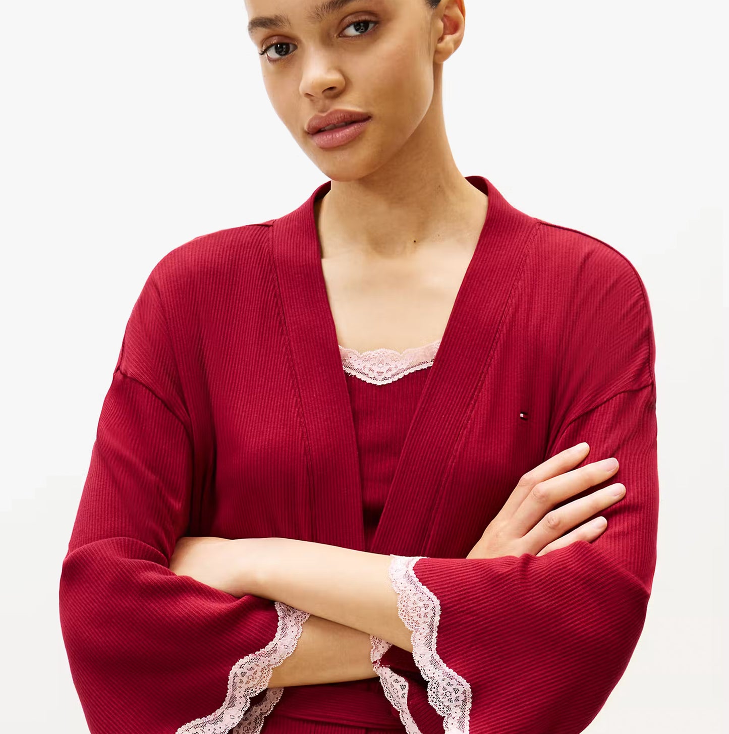 Tommy Hilfiger LACE KIMONO Womens Rouge
