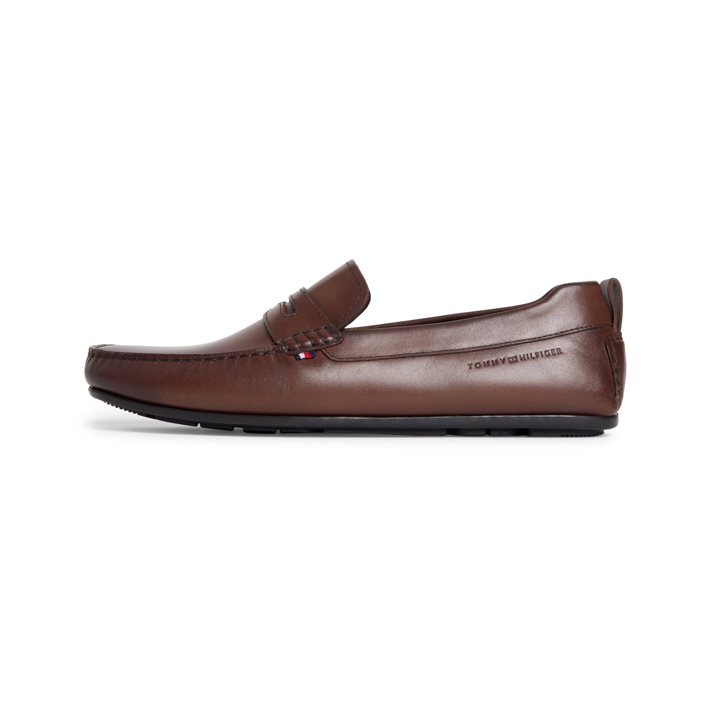 Tommy Hilfiger CORE HILFIGER LEATHER Mens Loafer Shoes Dark Mocha