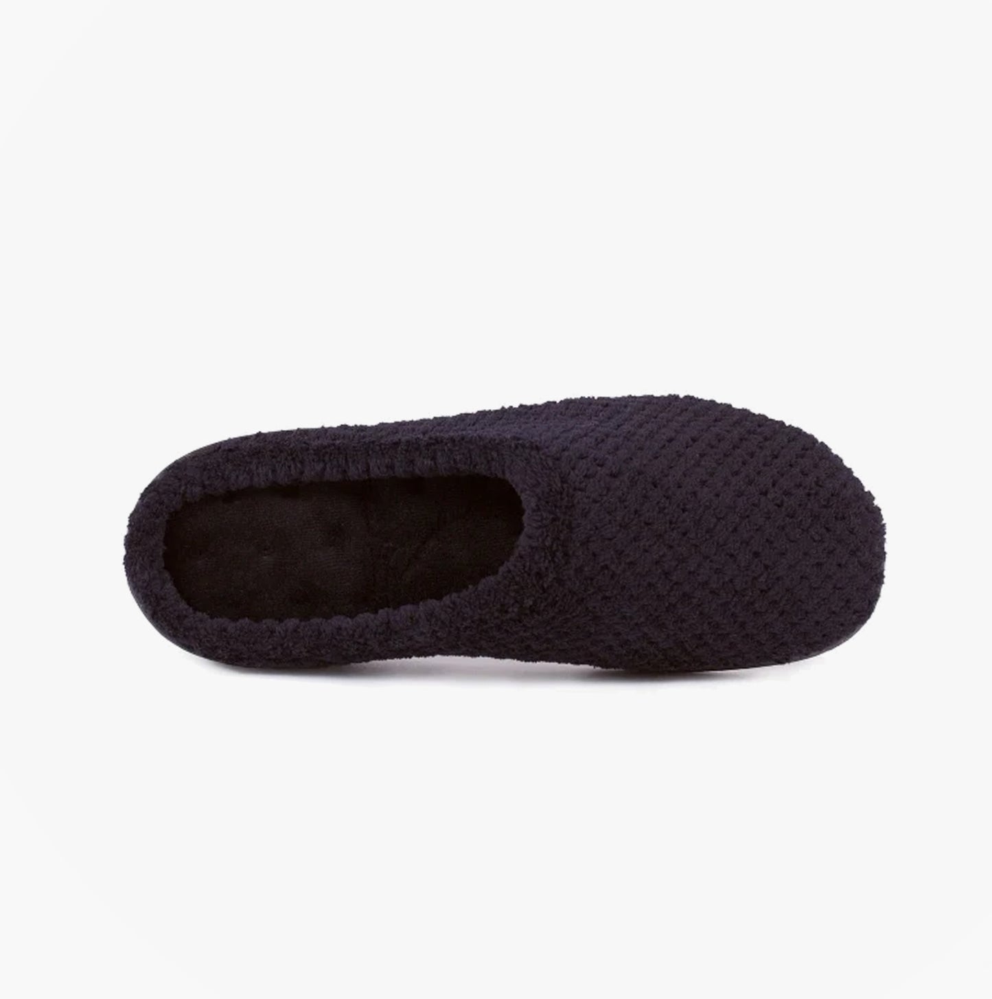 Totes Isotoner POPCORN TERRY Womens Mule Slippers Black