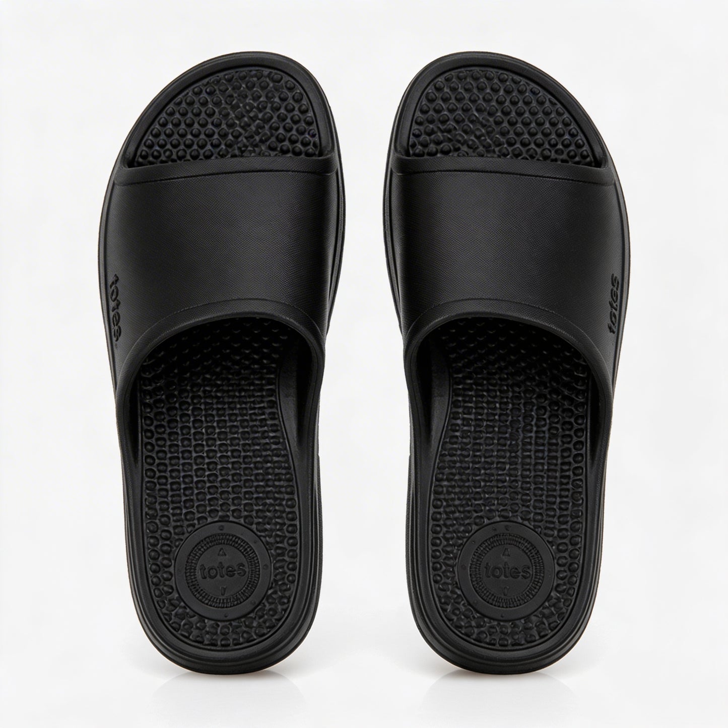 Totes Sol Bounce 0371P Mens Sliders Black