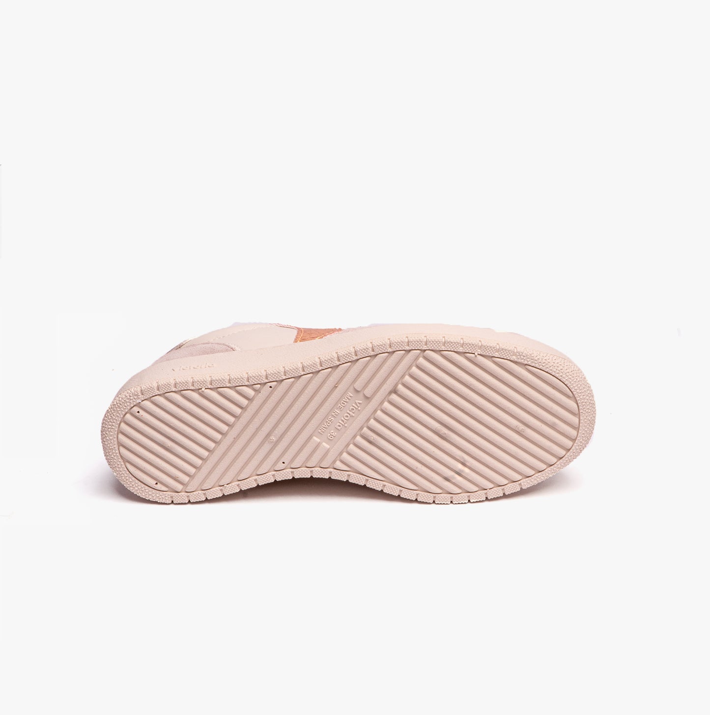 MADRID METAL & SPLIT LEATHER Womens Trainers Nude