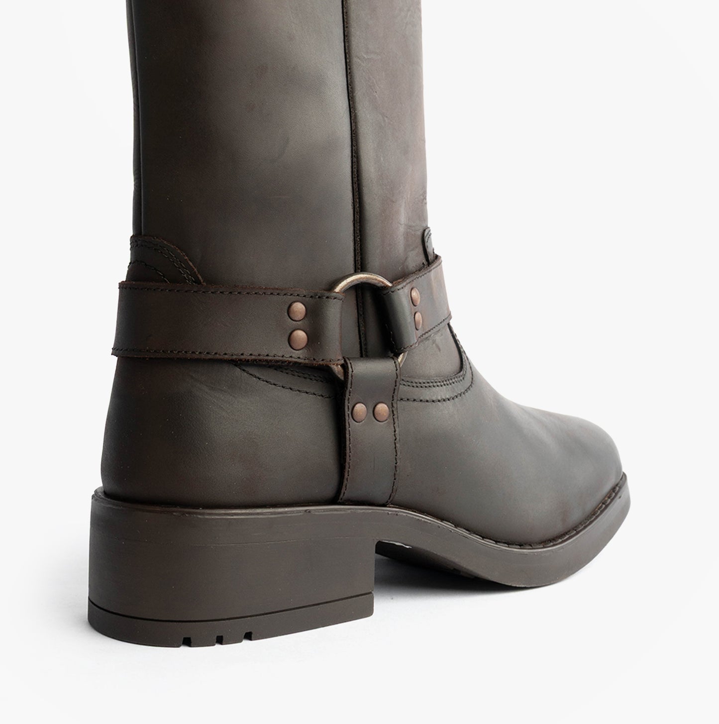 Woodland HIGH HARLEY Mens Leather Western Boots Dark Brown