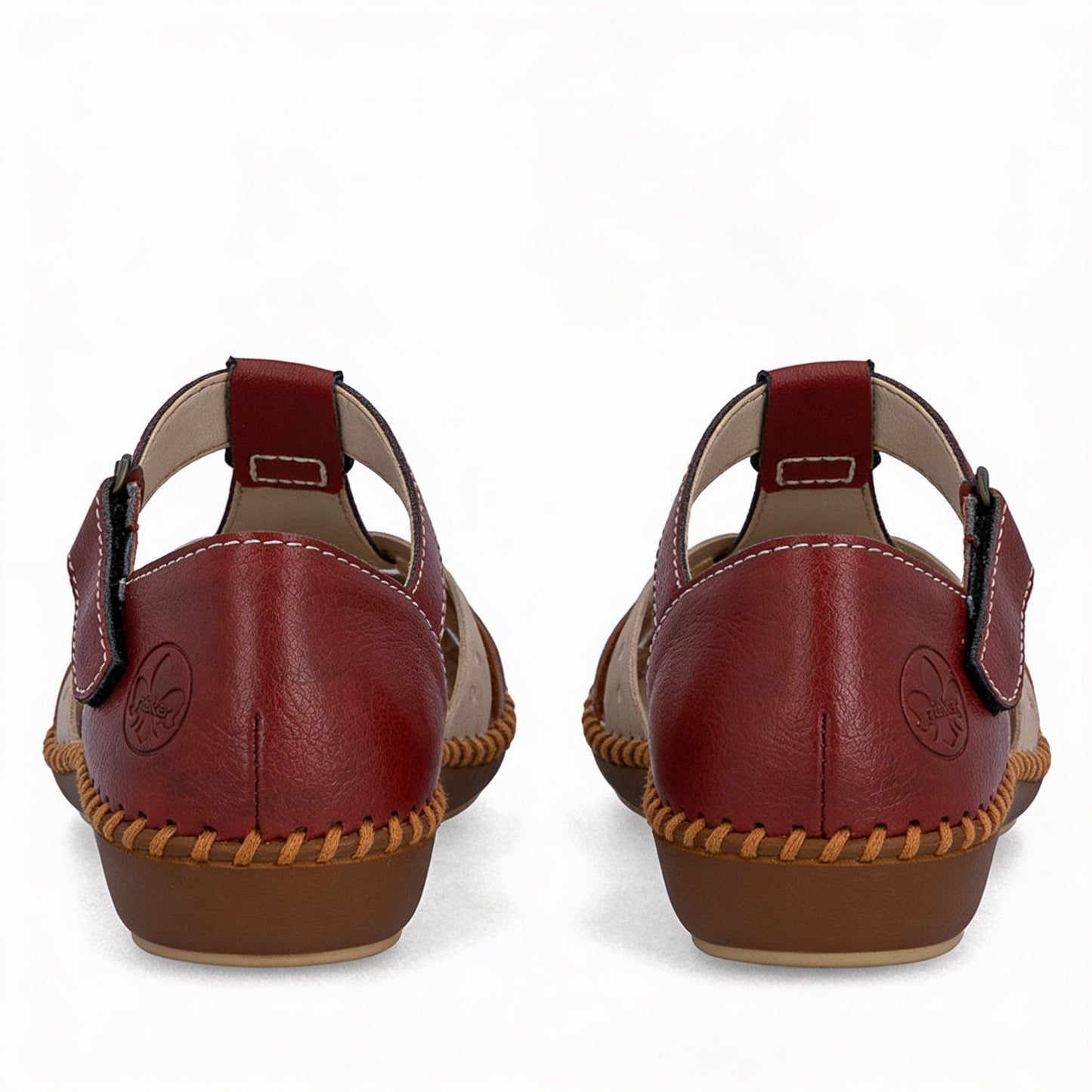 Rieker DESIDERIA Womens Cross Strap Sandals Red