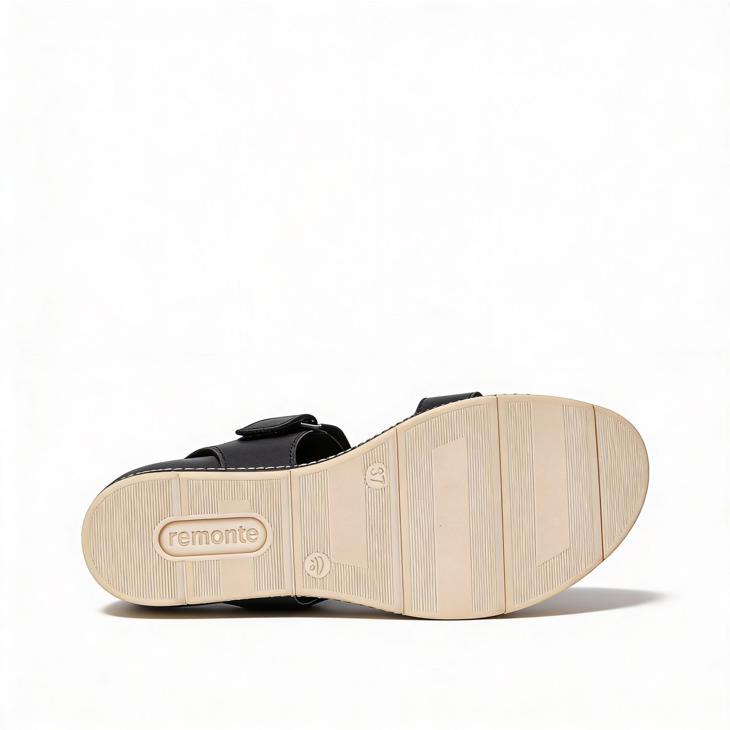 Remonte D2L53-03 Womens Wedge Sandals Black