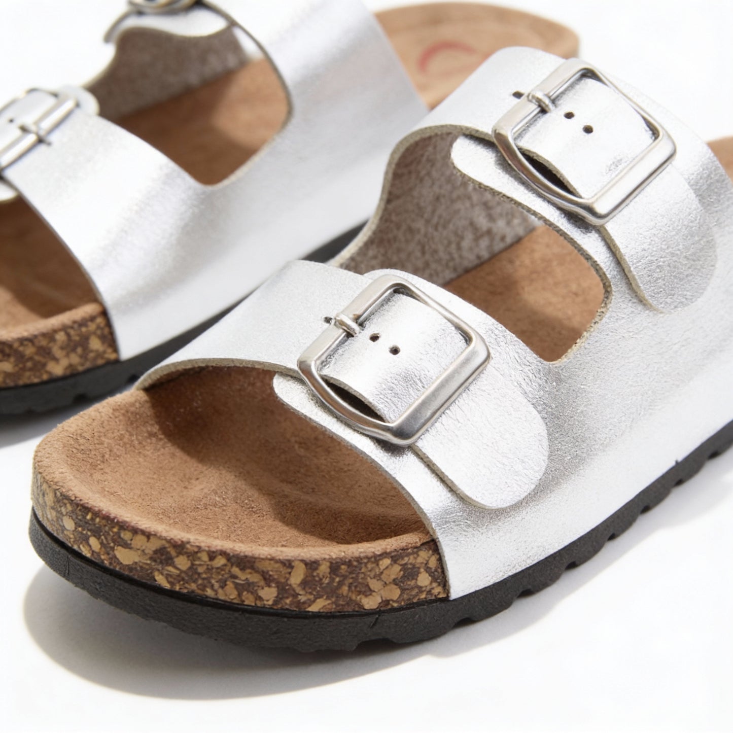 Heavenly Feet HARMONY2 Womens Mules Sandals Silver