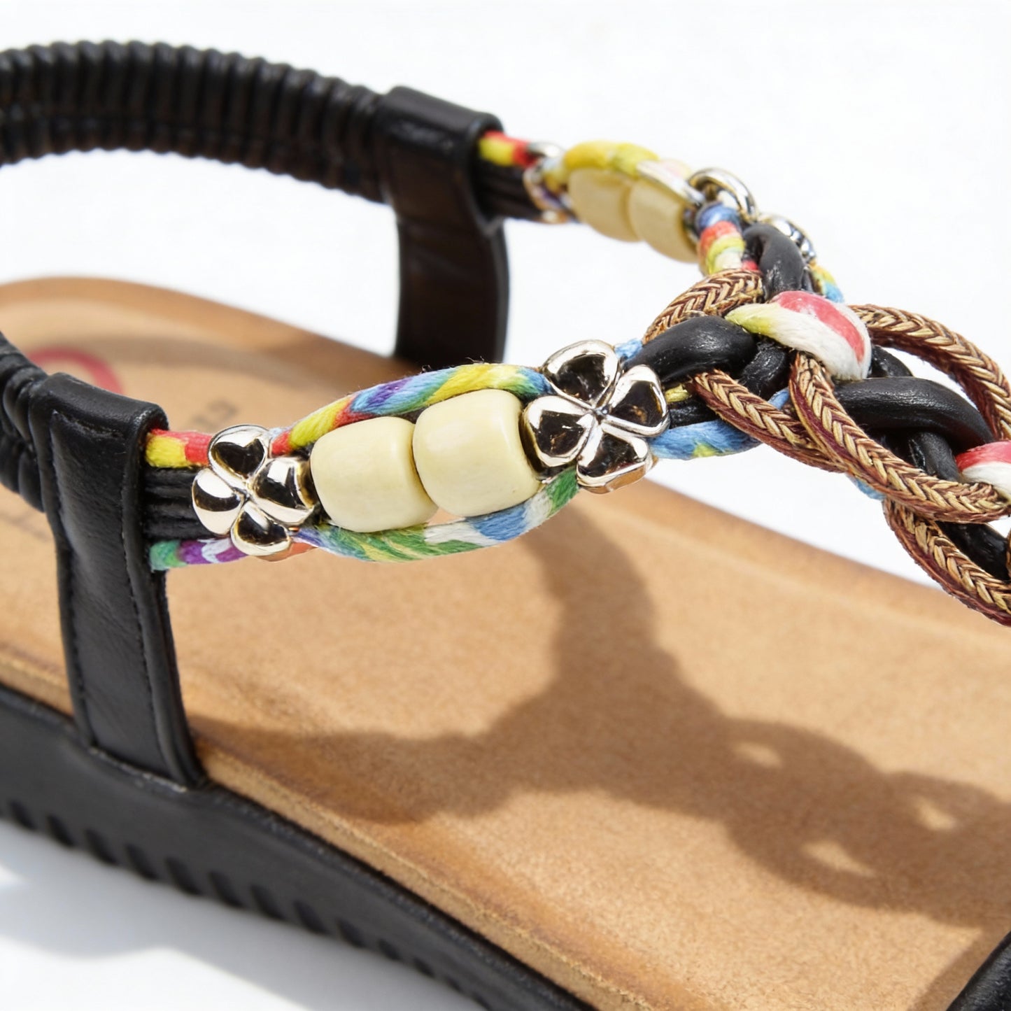 Heavenly Feet BRIGHT Womens Slingback Sandals Black