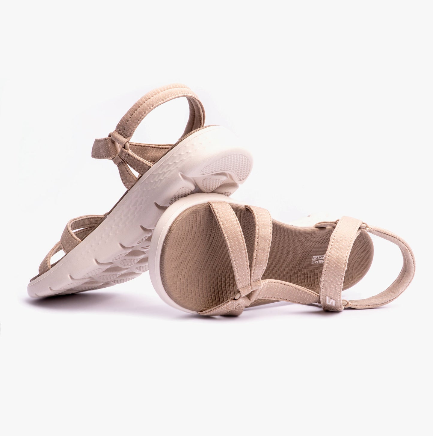 Skechers GO WALK FLEX SANDAL-SUBLIME Womens Slingback Sandals Taupe