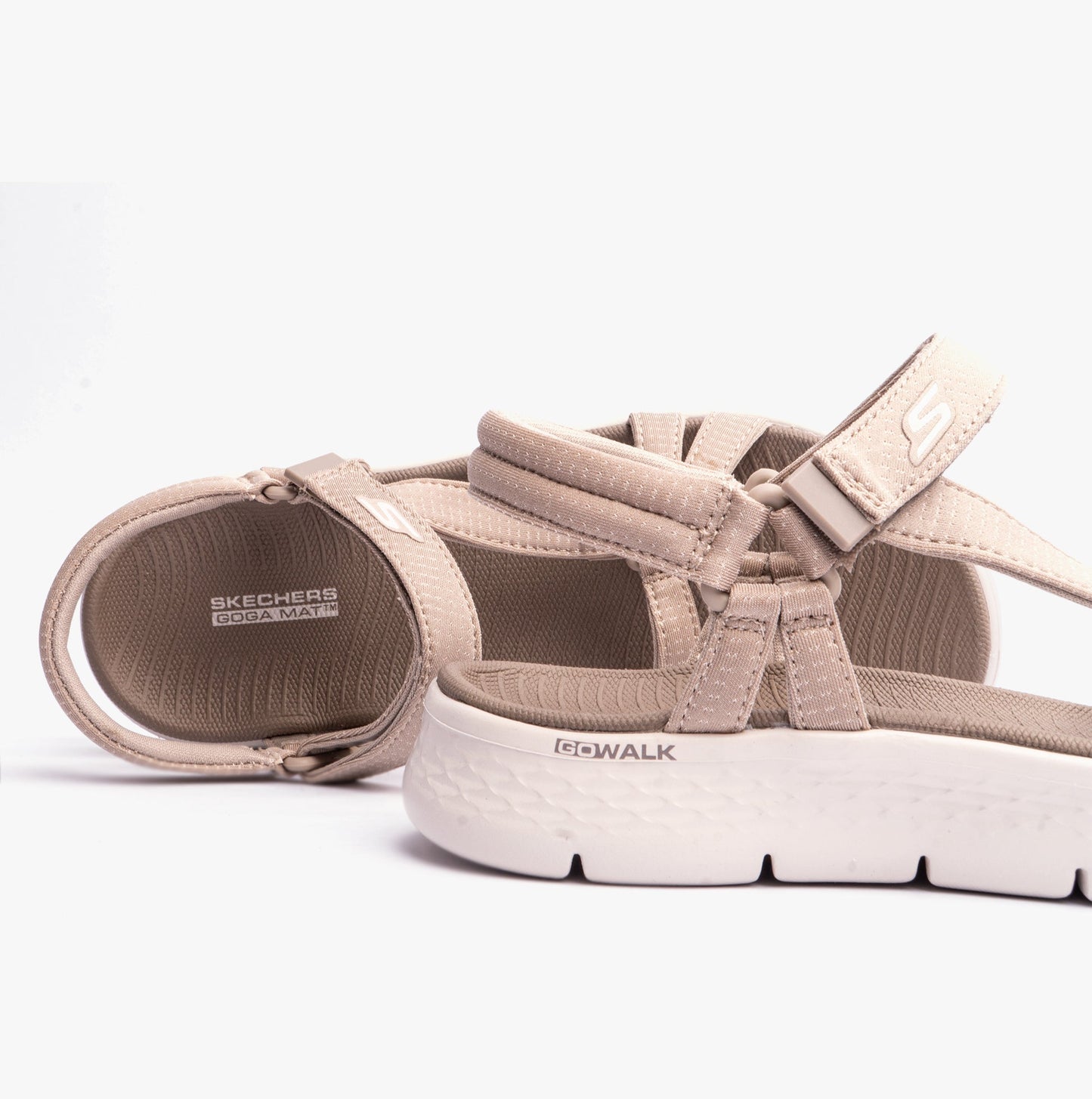 Skechers GO WALK FLEX SANDAL-SUBLIME Womens Slingback Sandals Taupe