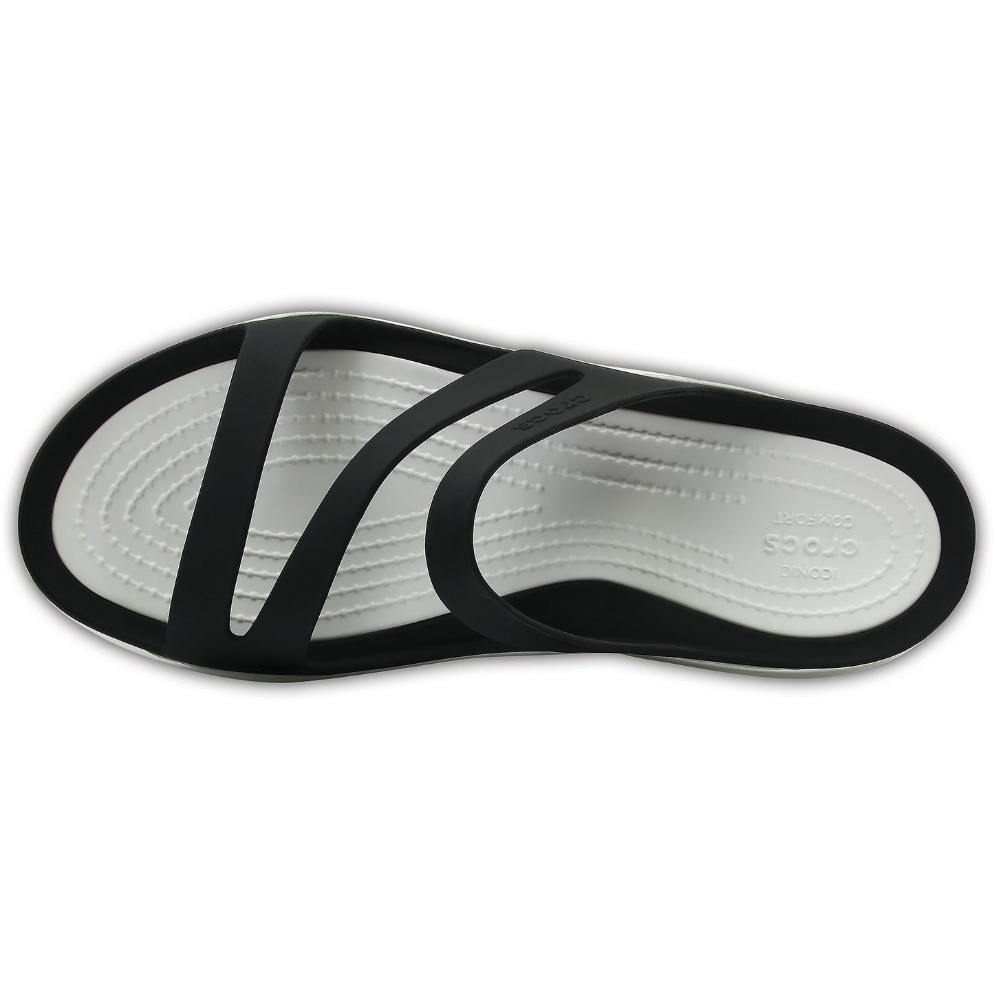 Crocs 203998-066 SWIFTWATER SANDAL Womens Sandals Black/White