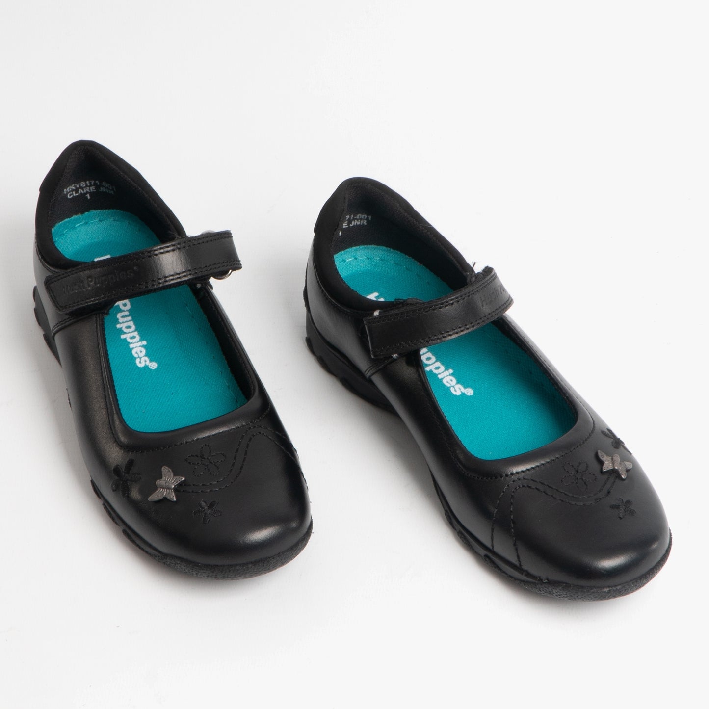 Hush Puppies CLARE Girls Leather School Shoes Black