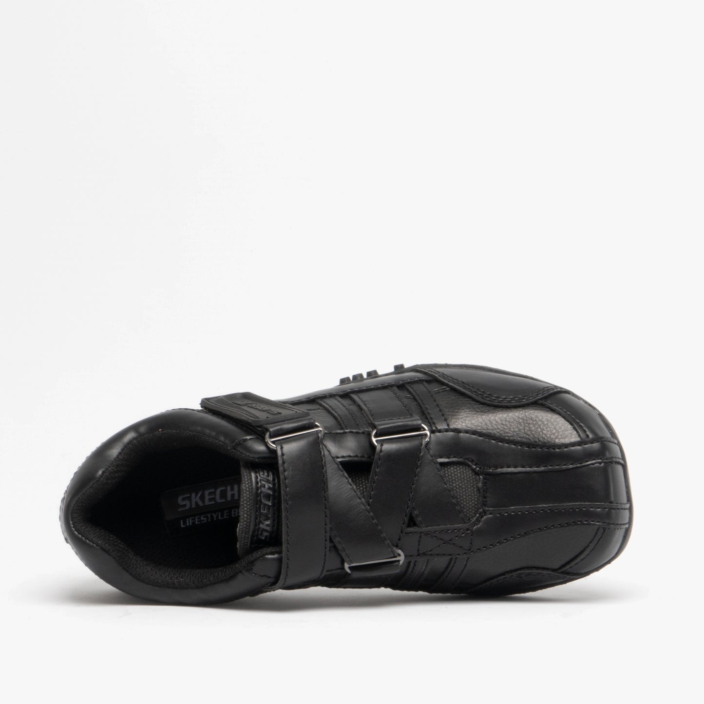 Skechers 91664L/BBK URBANTRACK II RAGE Boys Touch Fasten School Shoes Black
