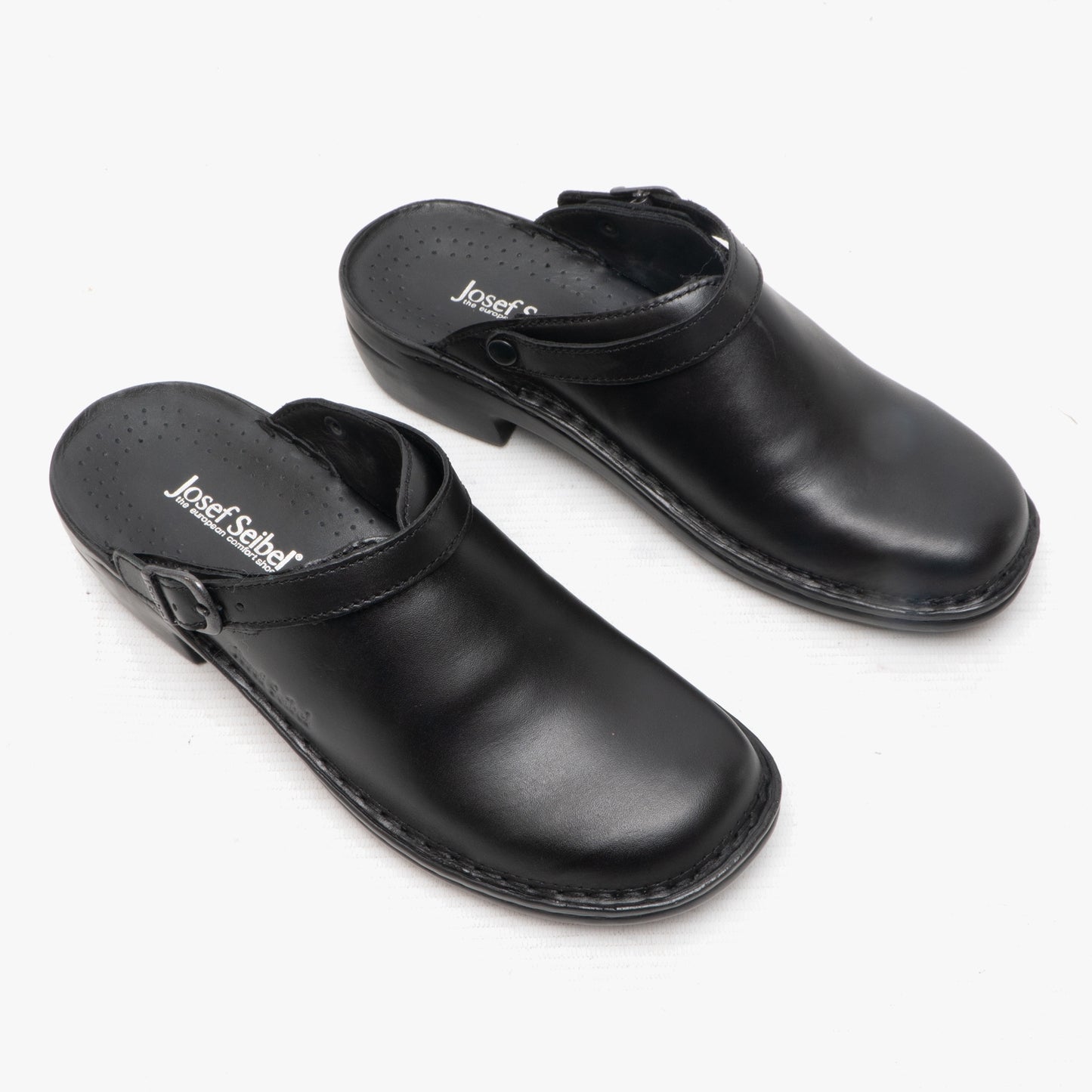 Josef Seibel BETSY Womens Leather Mule Clogs Black