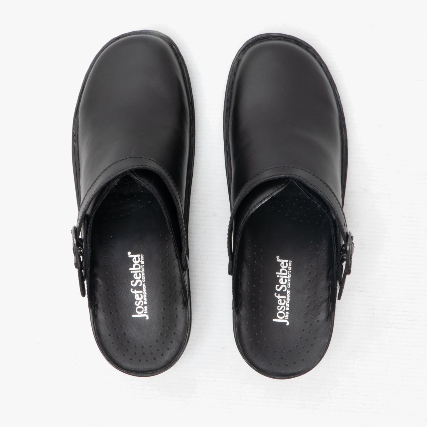 Josef Seibel BETSY Womens Leather Mule Clogs Black