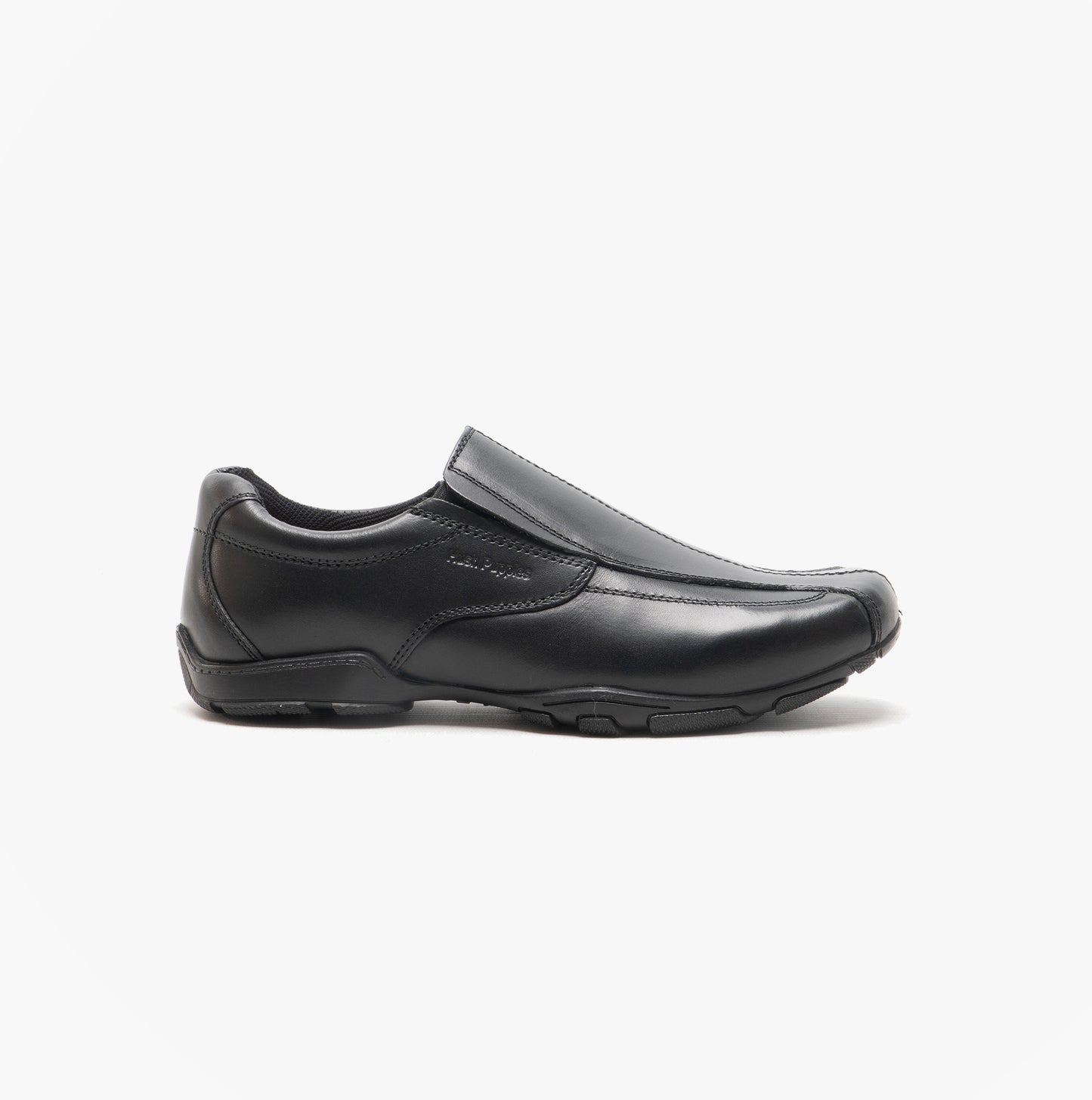 Hush Puppies ELIJAH Boys Leather School Shoes Black