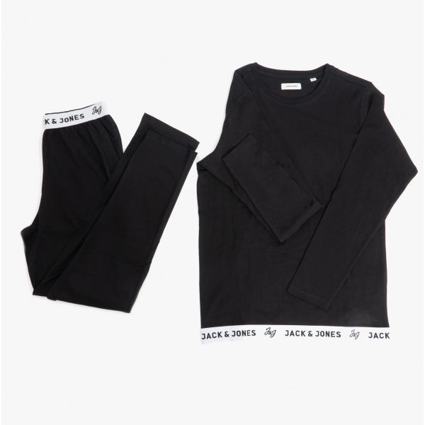 Jack & Jones RICKO Mens Cotton T-Shirt And Trousers Lounge Set Black