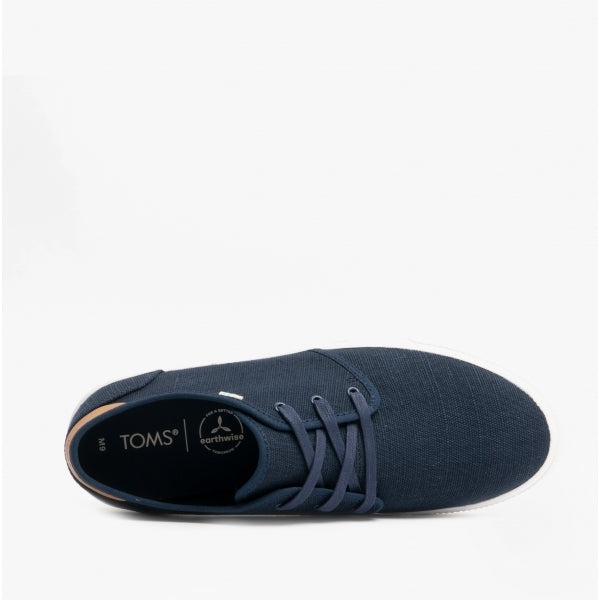 CARLO Mens Canvas Trainers Navy