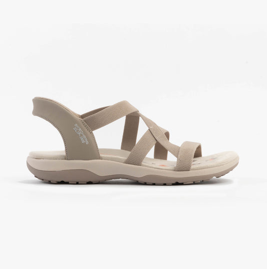 Skechers 163460/TPE REGGAE SLIM - STRETCH FLEX Womens Sandals Taupe